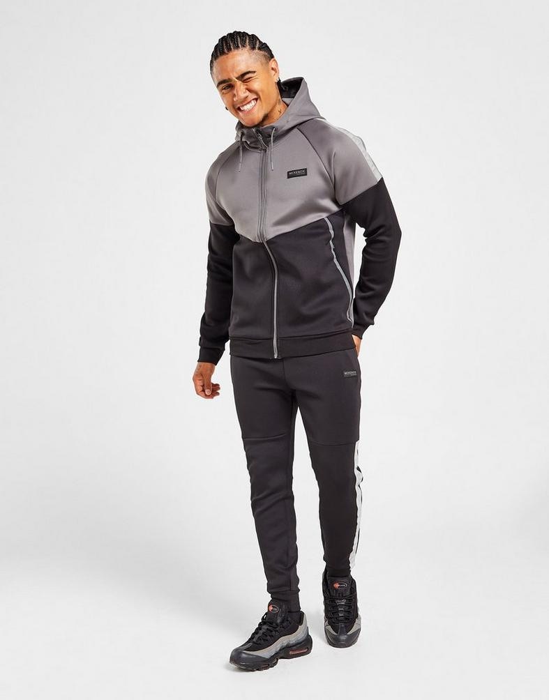 Nike heritage colour block poly full zip hoodie hotsell