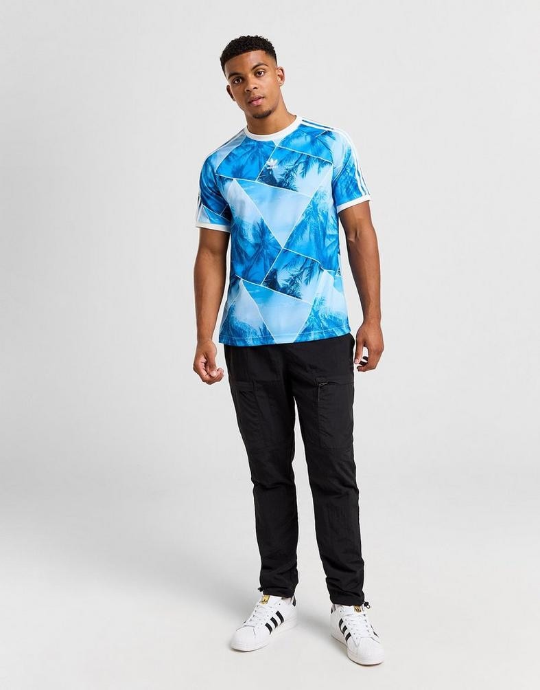 adidas Originals Palm All Over Print Men s T Shirt Blue JE4261