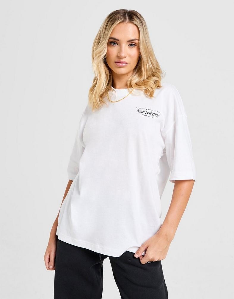 New balance t shirt white deals